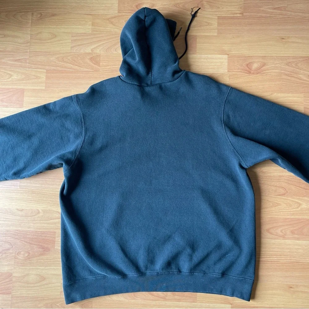 Vintage Nike Center Swoosh Black & White Sweatshirt Hoodie Size Large - Picture 7 of 11